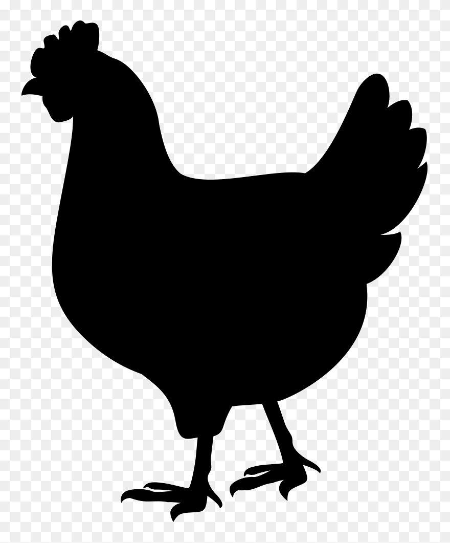 Transparent Chicken Silhouette Png - Svg Chicken Clipart