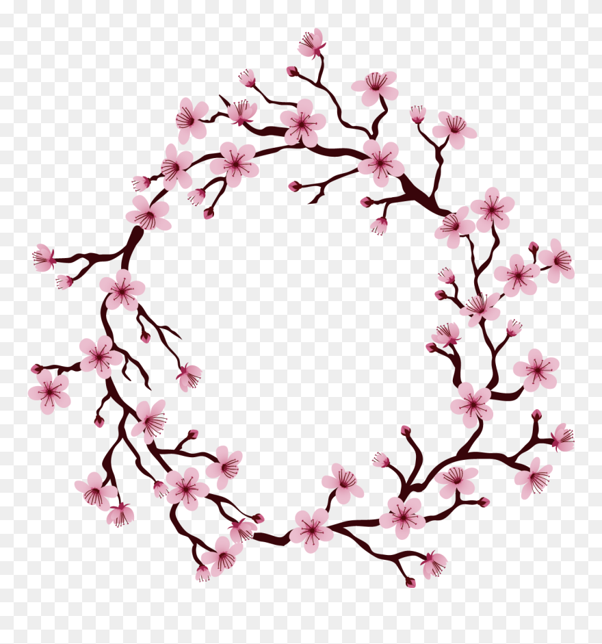 #cherryblossoms #flowers #branches #flowerwreath #wreath - Pattern For Cherry Blossom Flower Clipart