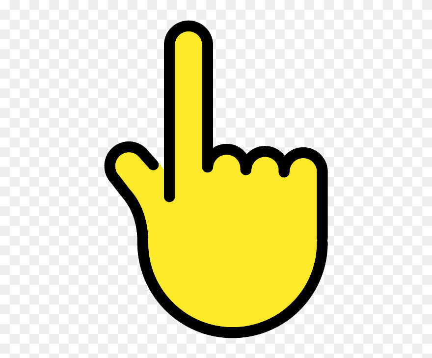 Backhand Index Pointing Up Emoji Clipart - Png Download