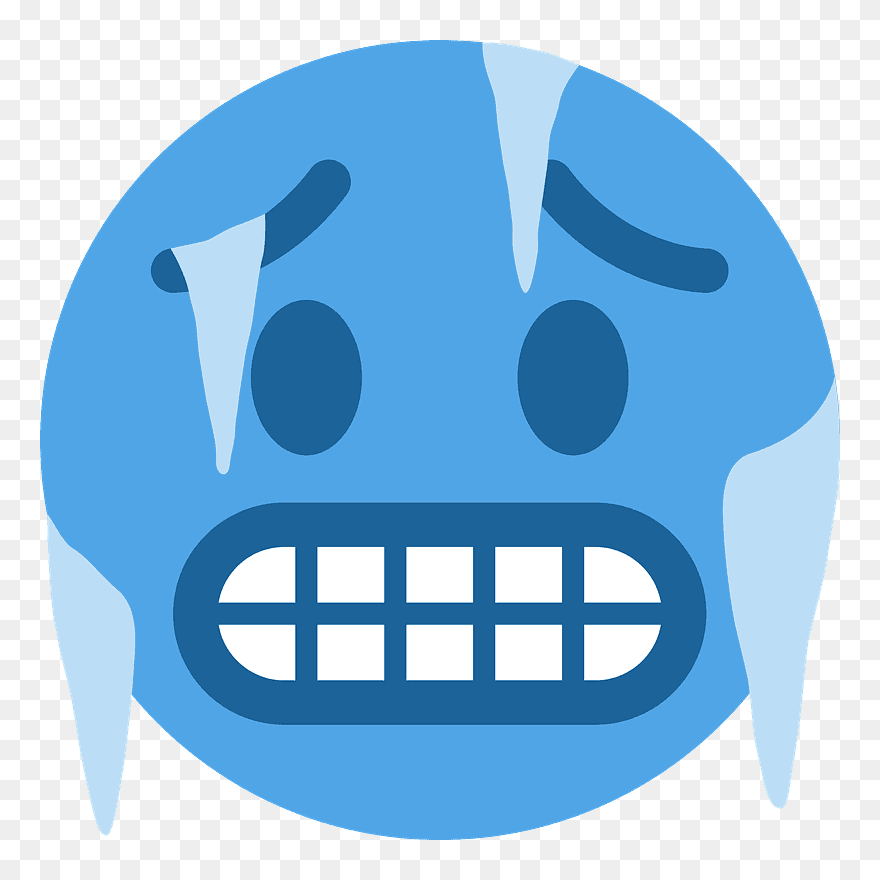 Cold Face Emoji Clipart - Cold Face Emoji - Png Download