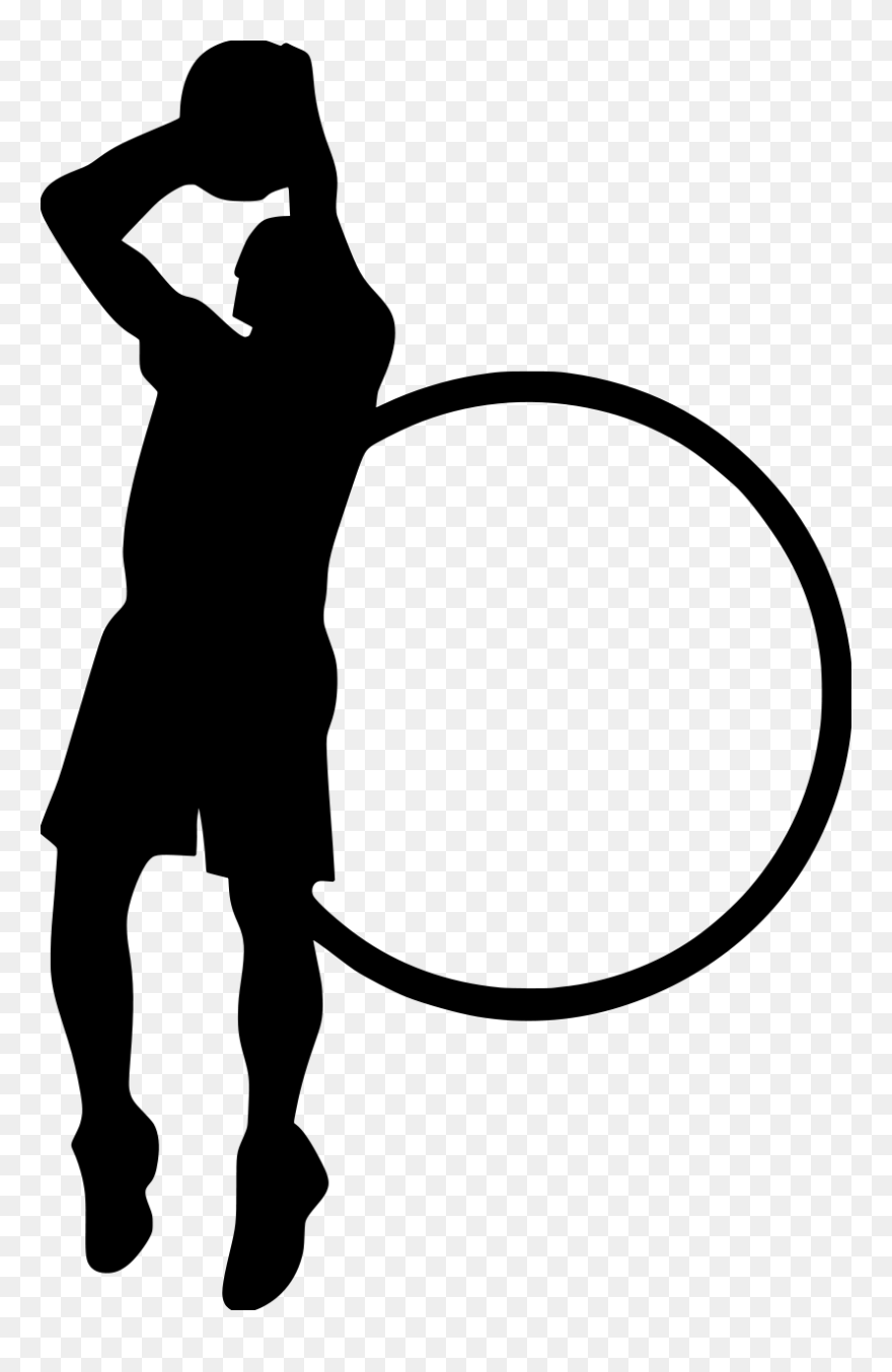 Clipart Image Of Basketball Jumpshot Graphic Freeuse - Black And White Basketball Player - Png Download