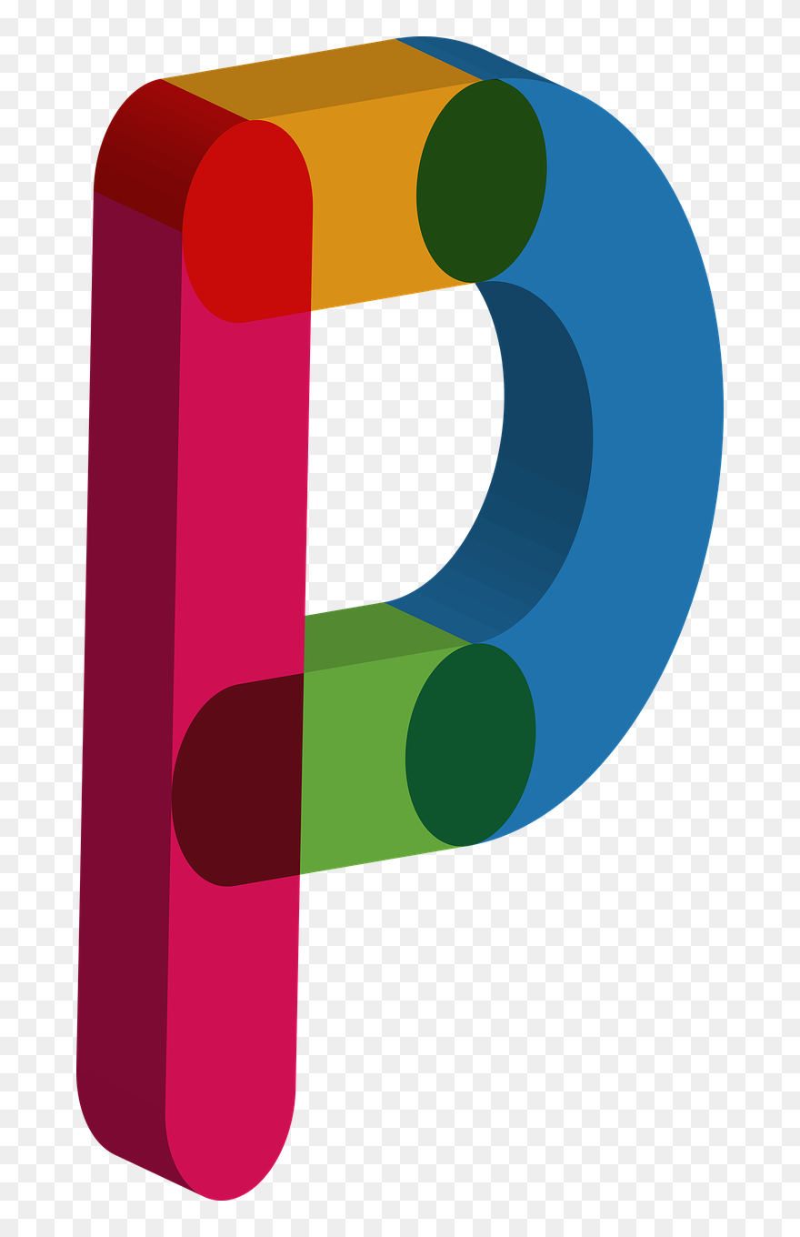 Letter English Alphabet Art - Letter P Png 3d Clipart