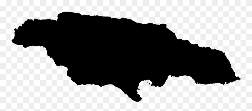 Jamaica Clipart Island - Black And White Jamaican Flag - Png Download