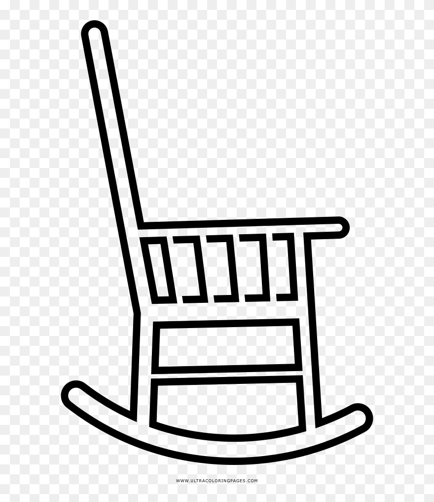Rocking Chair Coloring Page - Rocking Chair Clipart