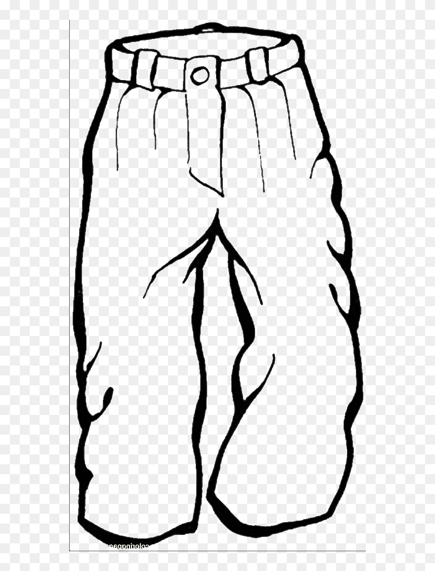 Ski Pants Coloring Page Clipart