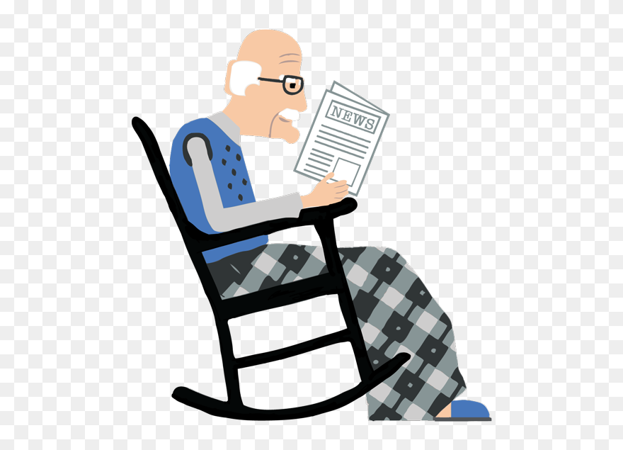 Old Man In A Rocking Chair Clipart