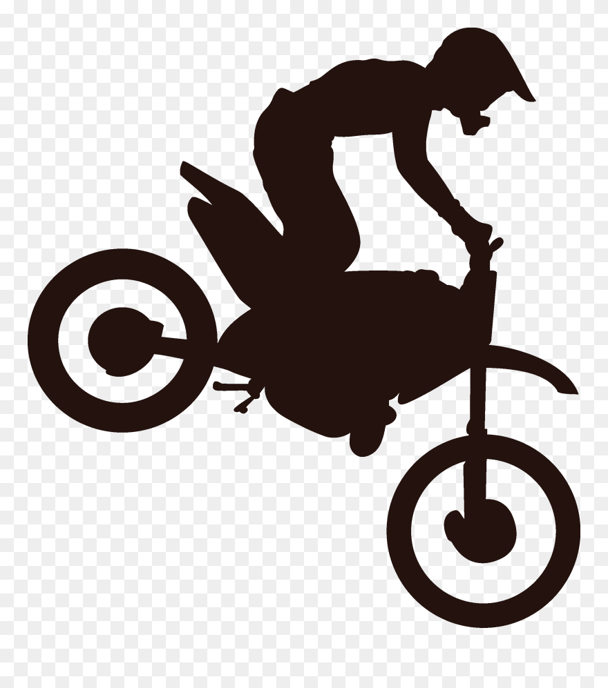 Car Bumper Sticker Bicycle Motorcycle - Dirt Bike Symbols Clipart