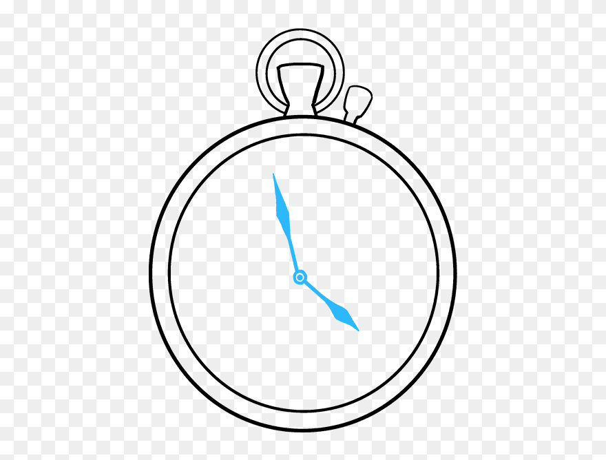 How To Draw Pocket Watch - Pocket Watch Easy To Draw Clipart