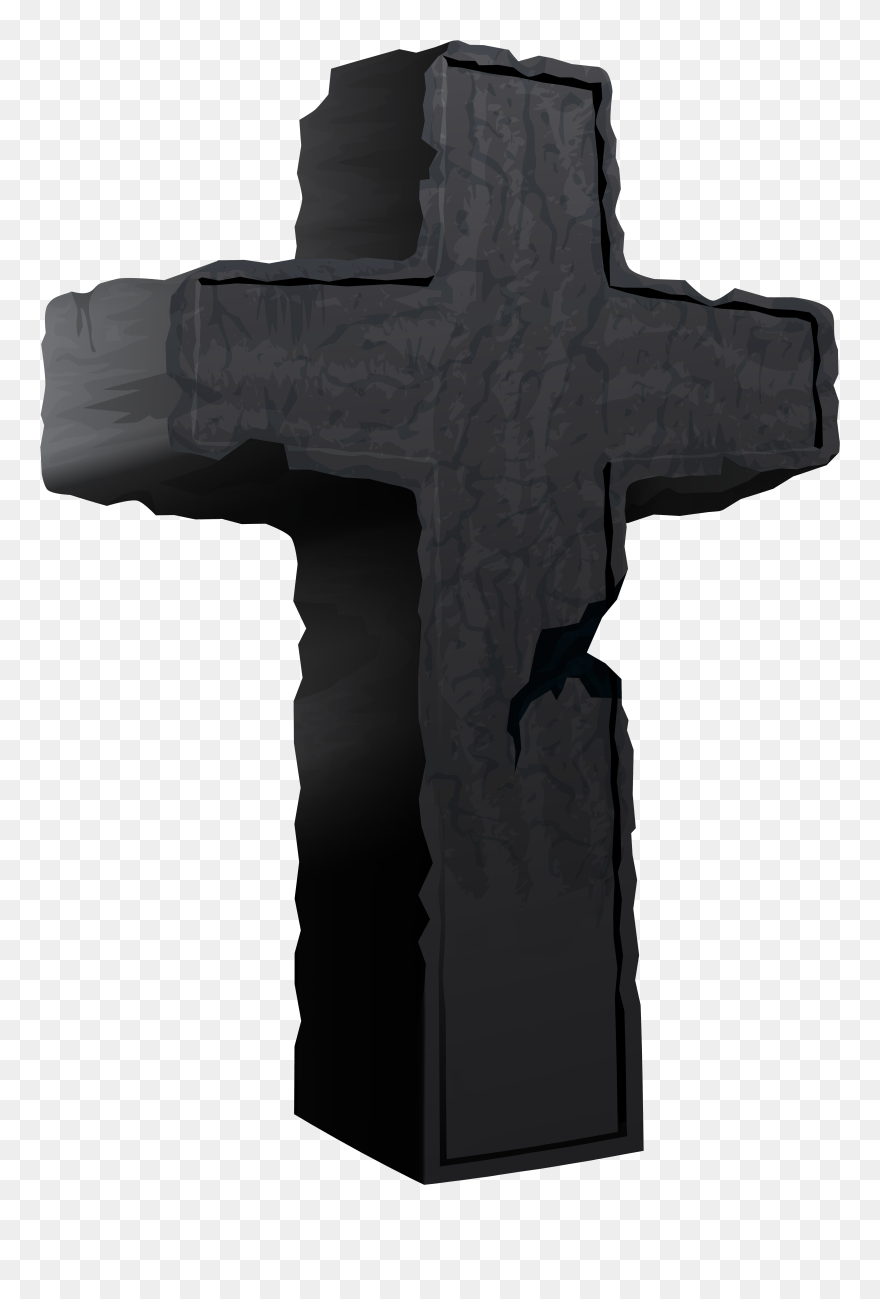 Transparent Cross And Rings Clipart - Cross Tombstone Png