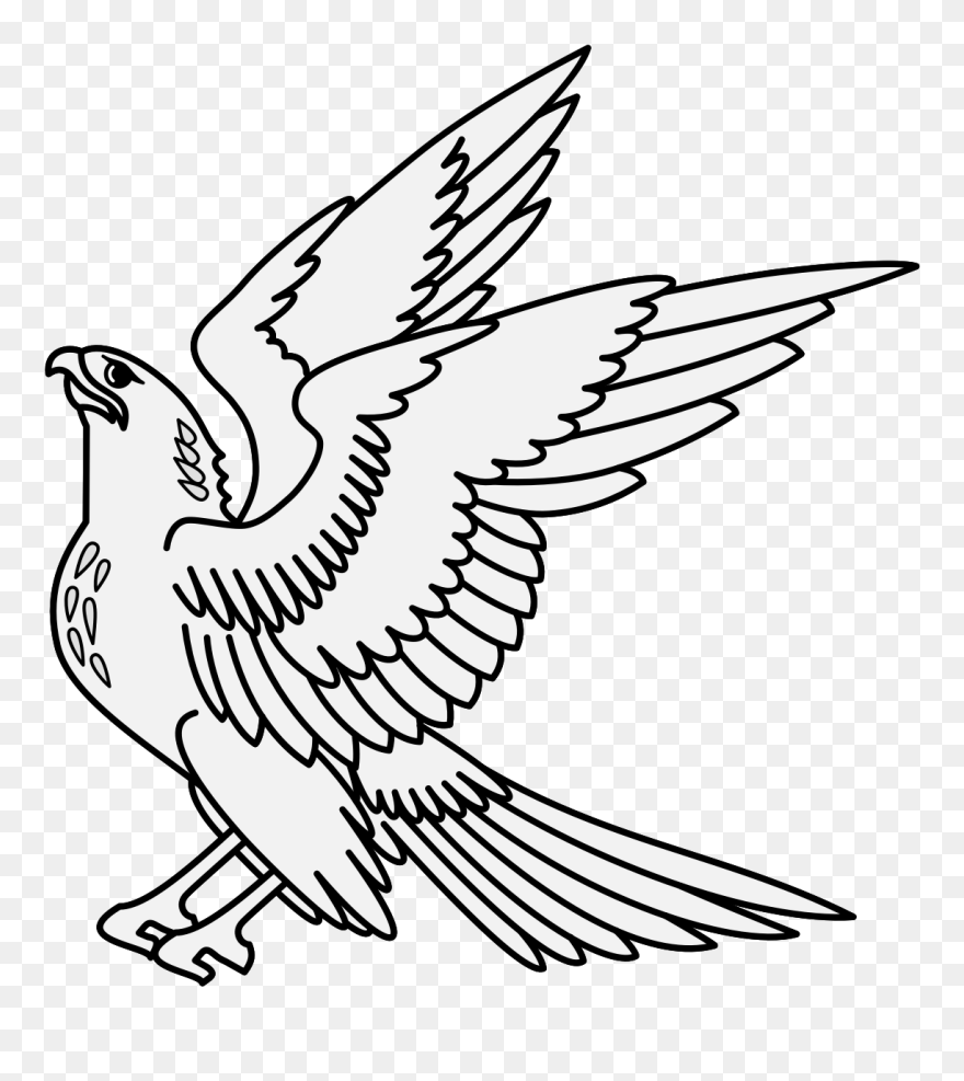 Bird Rising In Heraldry Clipart