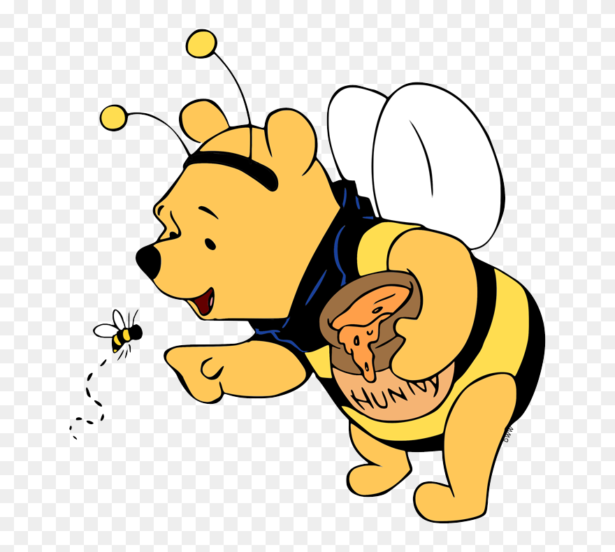 Winnie The Pooh Dressed As A Bee Clipart