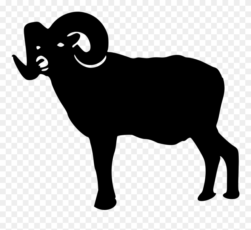 Ram Standing Clip Arts - Ram Silhouette Clipart - Png Download