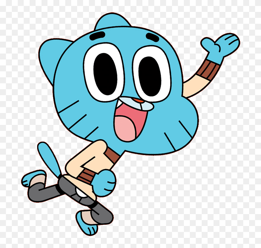 Gumball Watterson Waving - Character The Amazing World Of Gumball Clipart