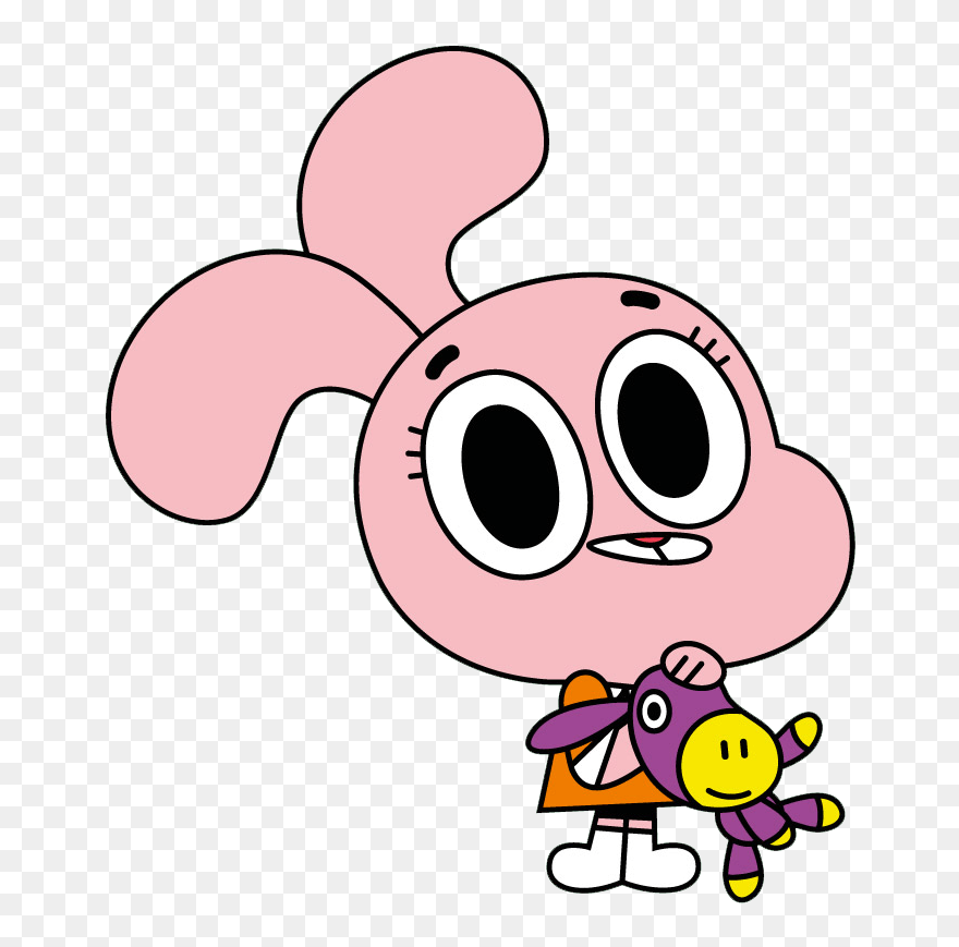 Anais Watterson Holding Toy - Anais From Amazing World Of Gumball Clipart