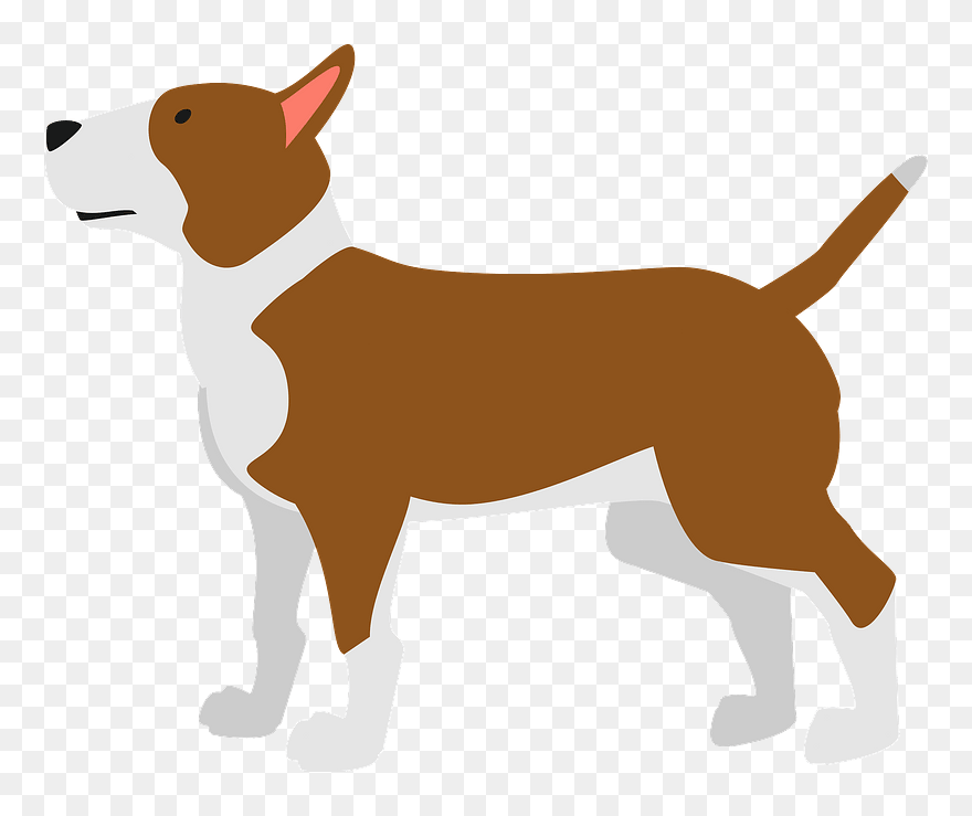 Bull Terrier Dog Animal Clipart - 犬 イラスト 横向き - Png Download