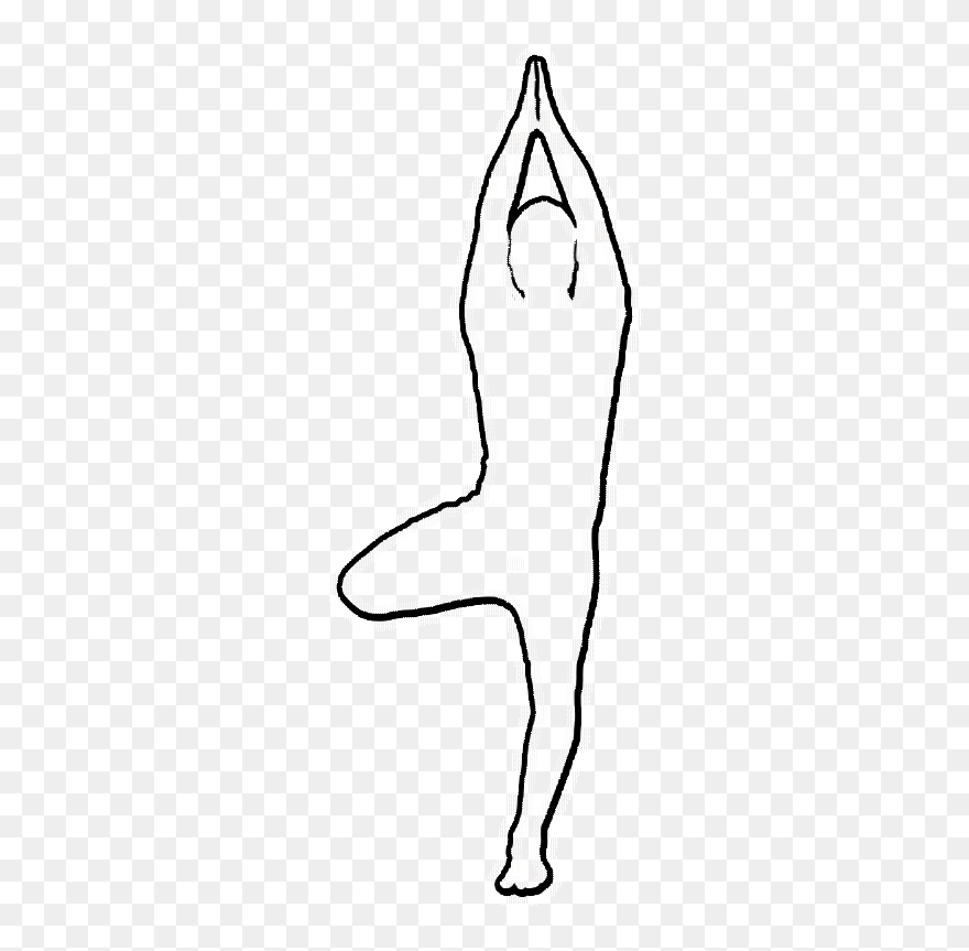 Yoga Outline Png - Line Art Clipart