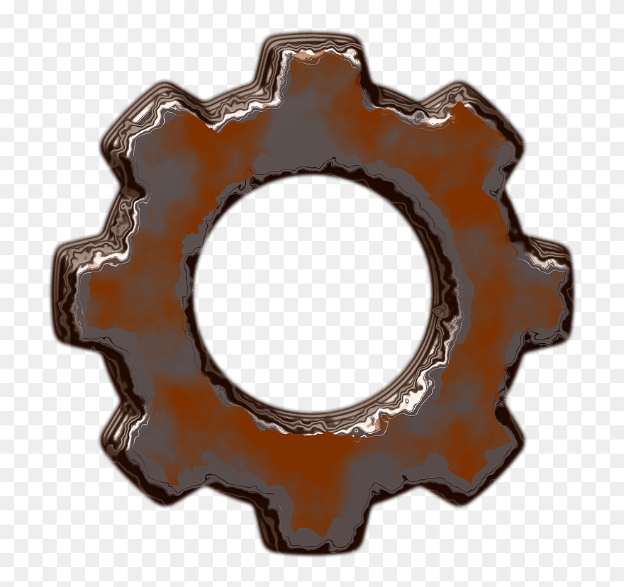 Gear Clipart - Rusted Gears Cartoon - Png Download