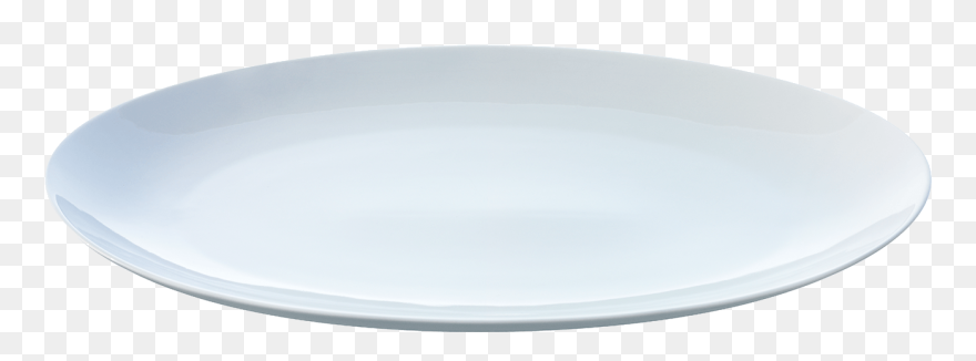 Empty Plate Flat Clip Arts - Transparent White Plate Png