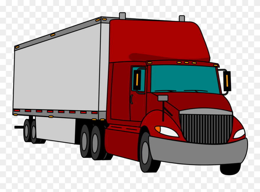 Semi Tractor Trailer Clipart - Tractor Trailer Clipart - Png Download