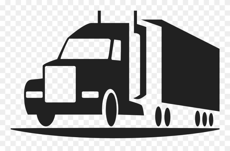 Transparent Flatbed Trailer Clipart - Transparent Transport Truck Png