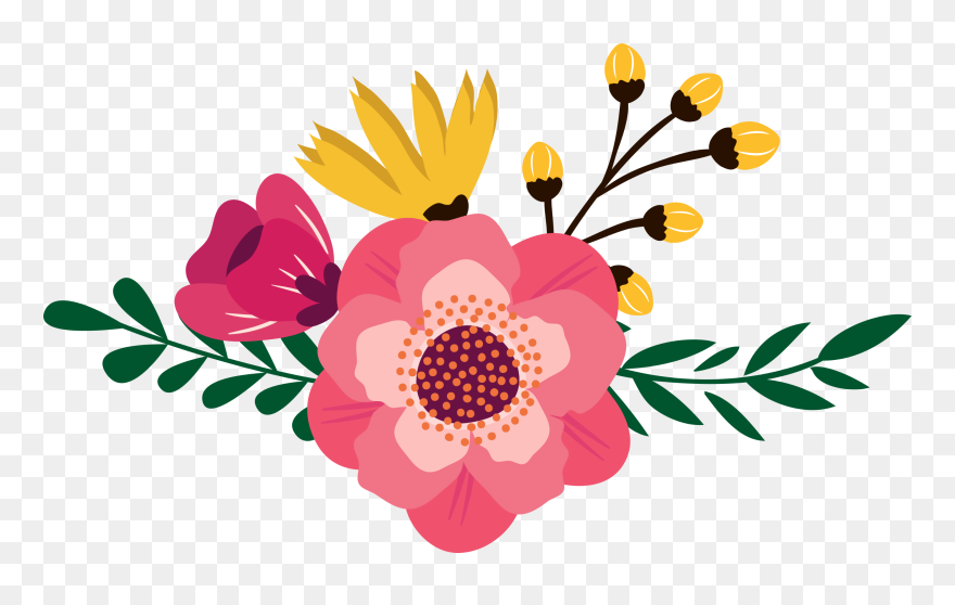 #flower #blume #boho - Boho Flower Clip Art - Png Download