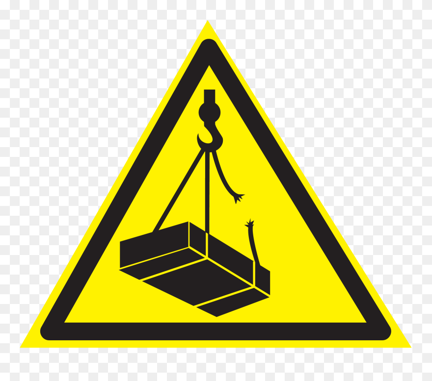 Cargo May Drop - Warning Overhead Load Sign Clipart