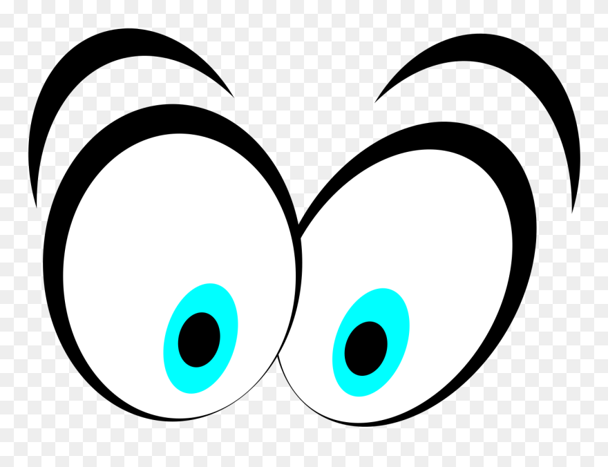 Eyes Looking Down Cartoon Clipart