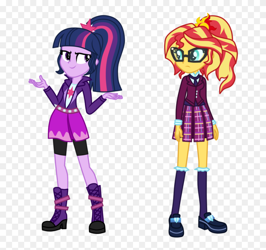Wondercolt Twilight And Shadowbolt Sunset By Mixiepie - Sunset Shimmer My Little Pony Equestria Girls Rainbow Clipart