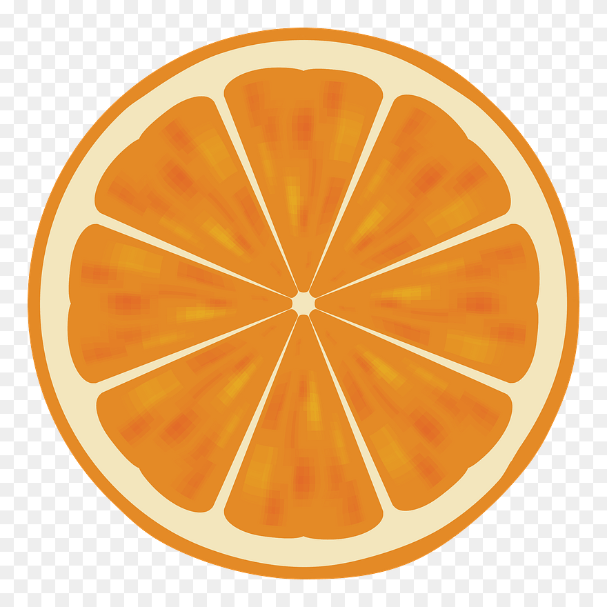 Symmetry,area,food - Png Transparent Orange Slice Clipart