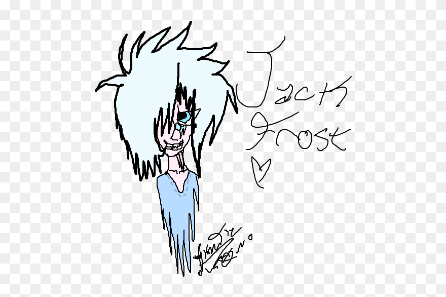 Quick Sketchy Drawing Of Jack Frost - Cartoon Clipart