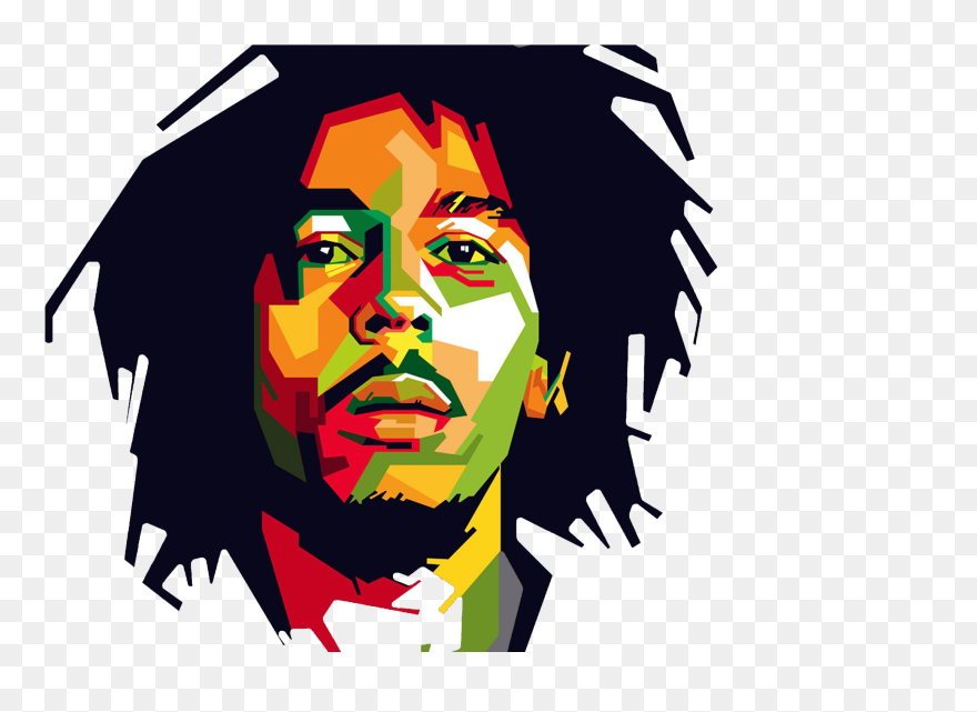 Bob Marley Clipart Hd Black And White Download Bob - Bob Marley Cartoon - Png Download
