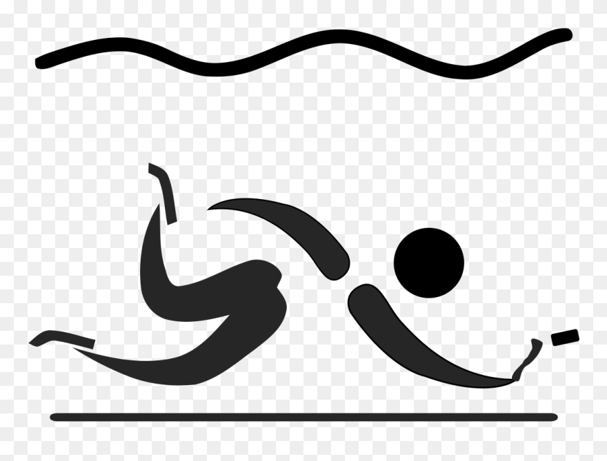 Under Water Hockey Vector Clipart