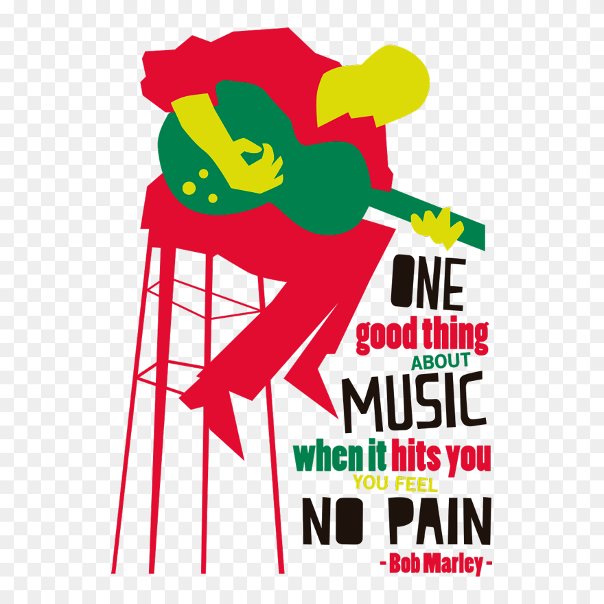Bob Marley Music Wall Quote Sticker - Sale Banners Clipart
