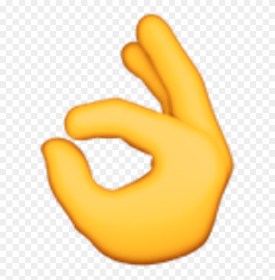 Ok Clipart Ok Emoji - Ok Hand Emoji Yellow - Png Download