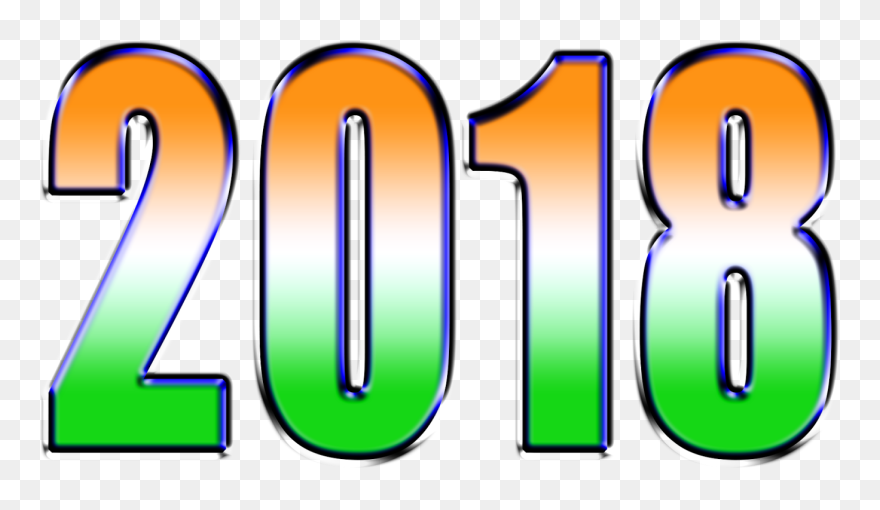 Desktop Wallpaper New Year"s Day Clip Art - Png Text Of Happy New Year 2018 Transparent Png