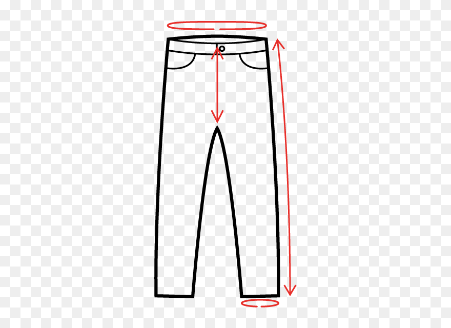 Sizeguide Jeans - 93 Denim Clipart