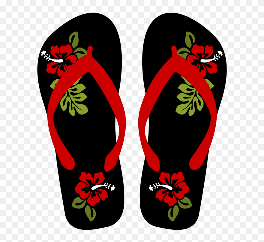 Plant,sandal,shoe - Hawaian Flip Flop Clip Art - Png Download