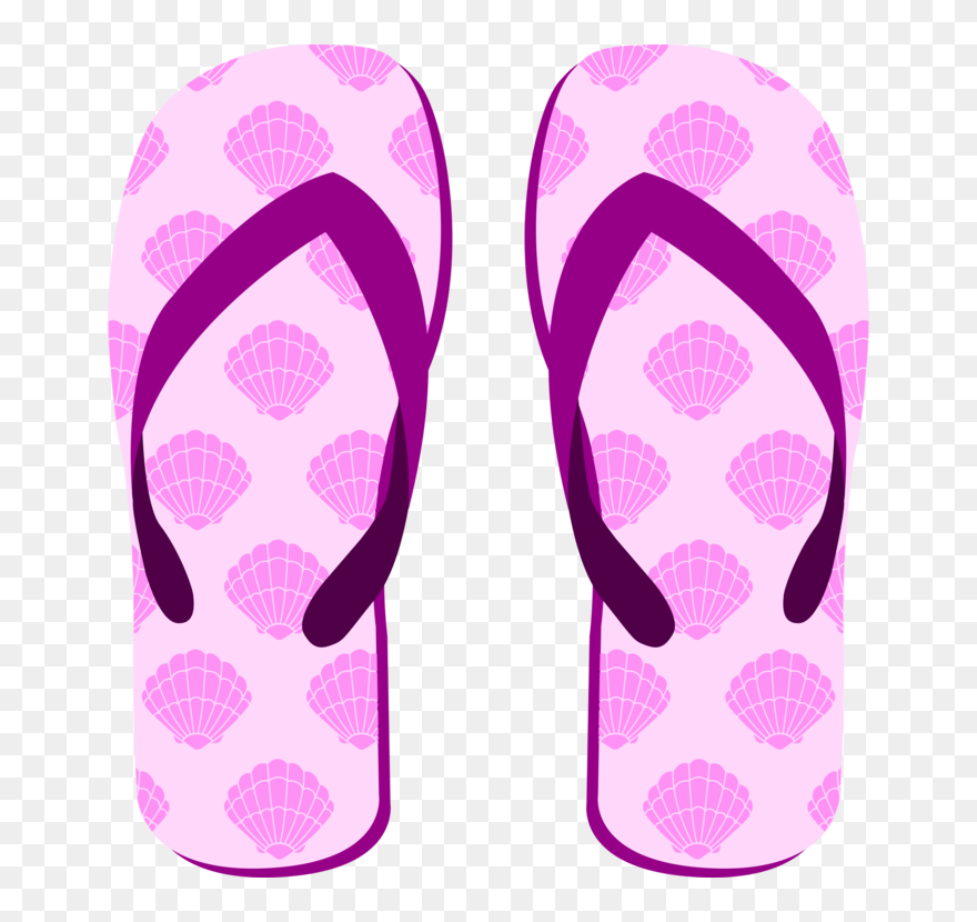 Pink,sandal,walking Shoe - Flip-flops Clipart