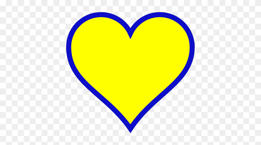 Michigan Blue Gold Heart Svg Clip Arts - Heart - Png Download