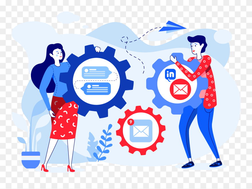 Automate Client Linkedin Accounts Clipart