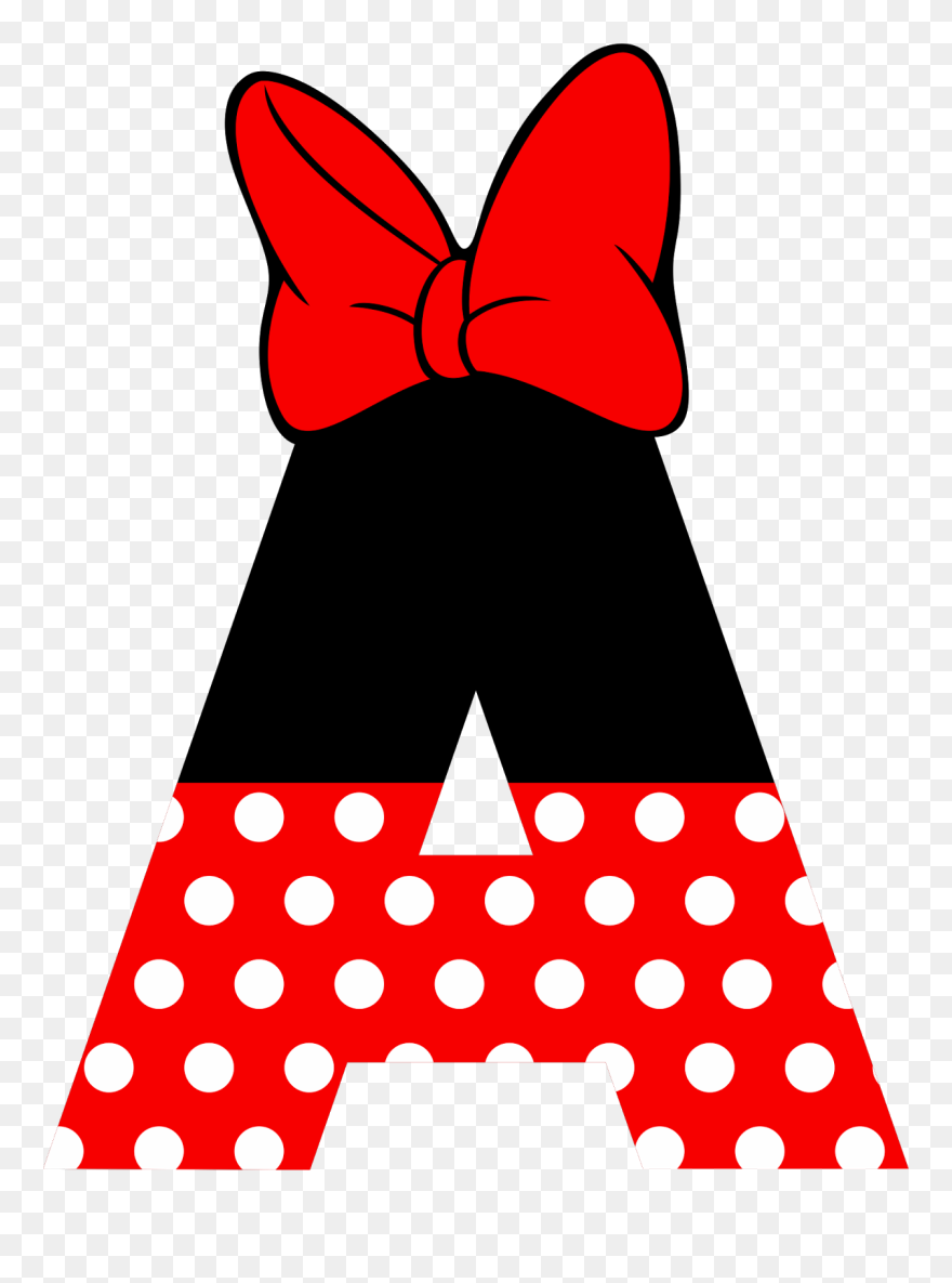 Bow Tie Clipart Minnie Mouse - Minnie Mouse Letter - Png Download