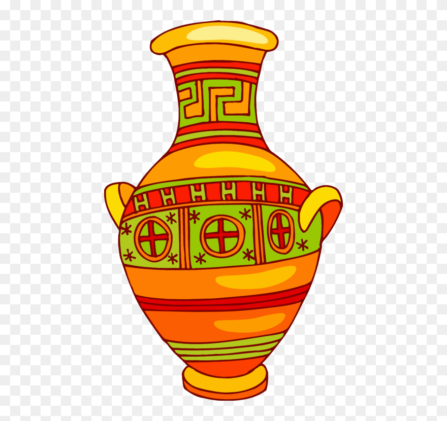 Artifact,vase,yellow - Food Vase Clipart - Png Download