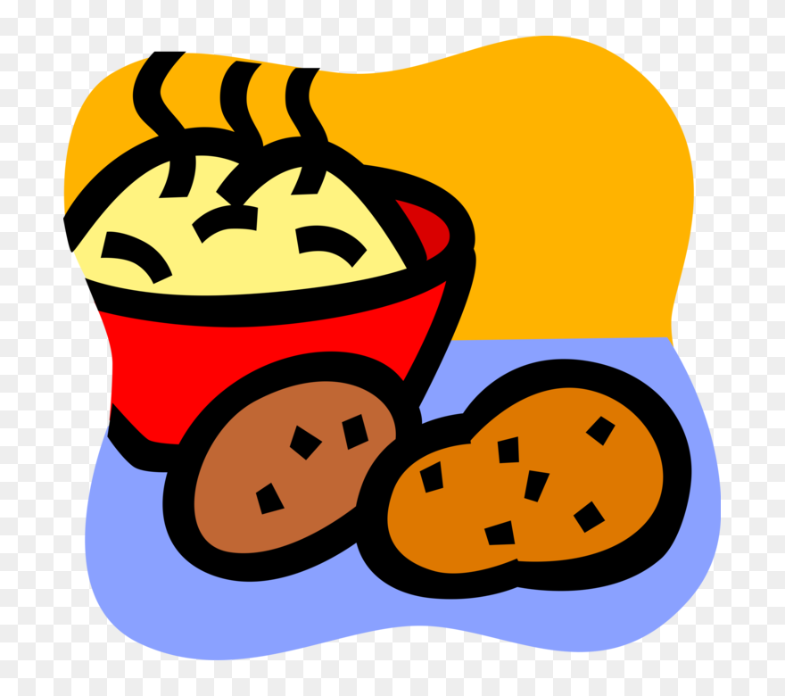 Vector Illustration Of Starchy Edible Tuber Potato - Mashed Potatoes Clip Art - Png Download