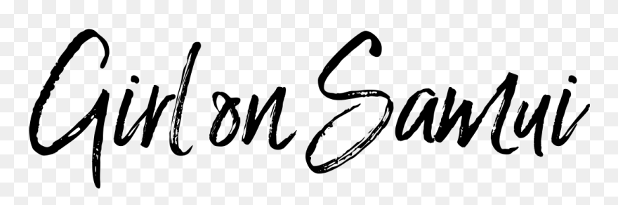 Girl On Samui - Calligraphy Clipart