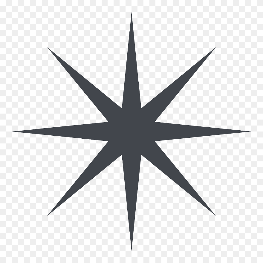 Eight-pointed Star Emoji Clipart - Estrella 8 Puntas Svg - Png Download