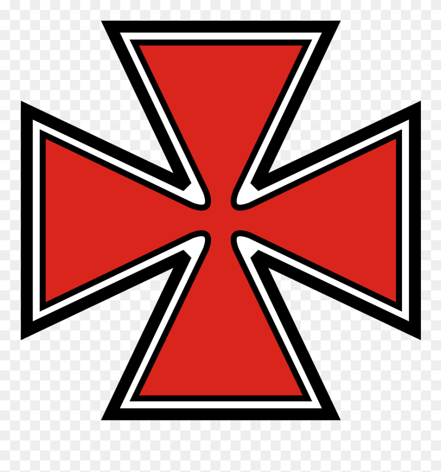 Transparent Cross Outline Png - Axis Powers Ww2 Symbol Clipart