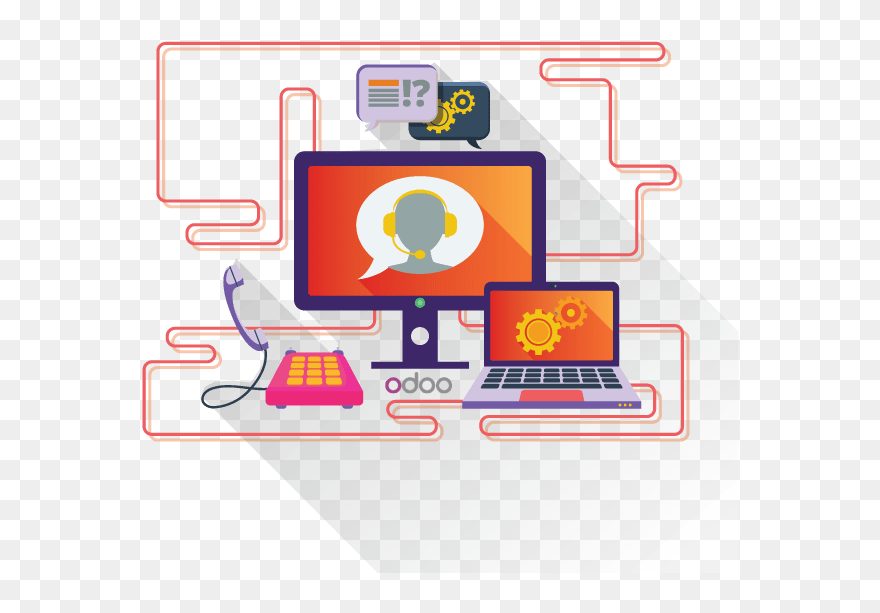 Odoo Support & Maintenance Clipart