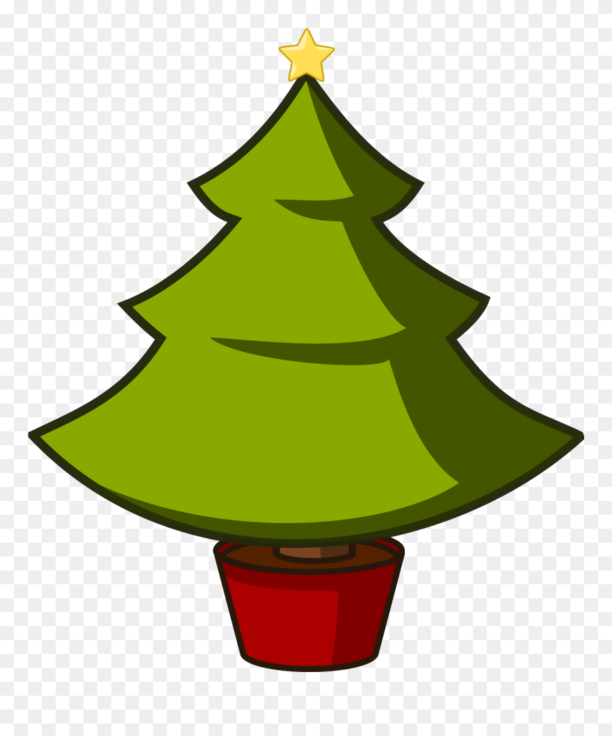 Simple Christmas Tree Cartoon Clipart