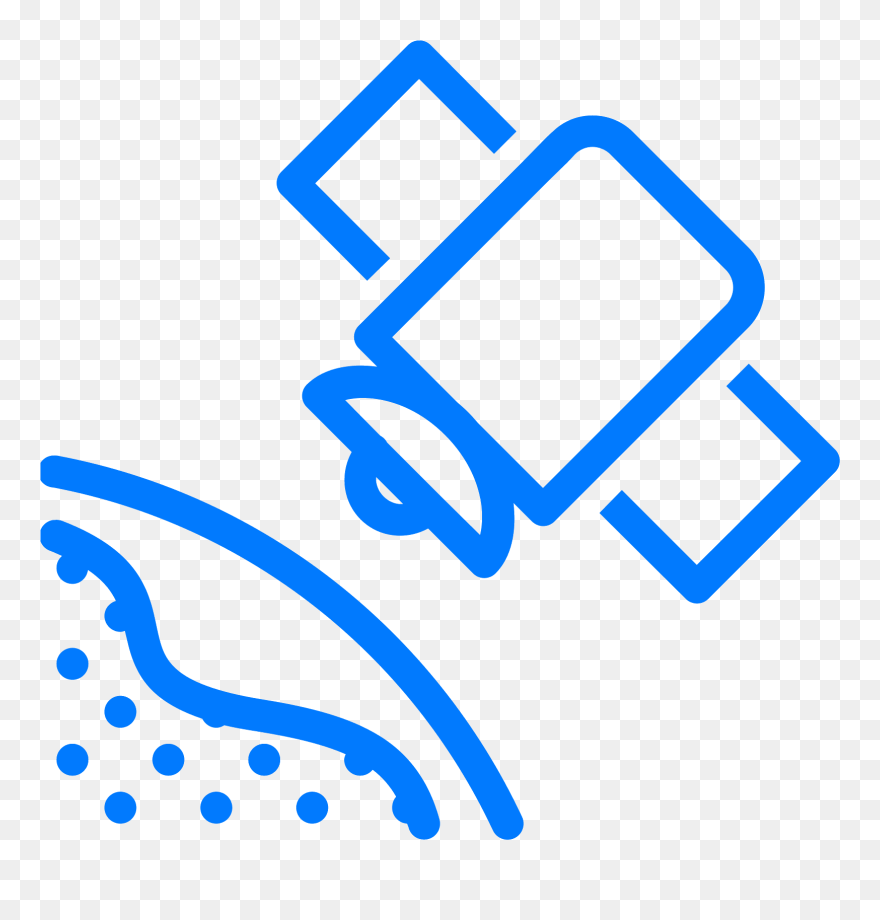 Gps Satellite Blocks Computer Icons - Blue Satellite Icon Png Clipart