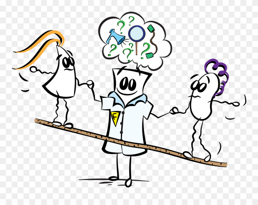 Dialogue Facilitators Help Groups Of People To Think - Cartoon Clipart